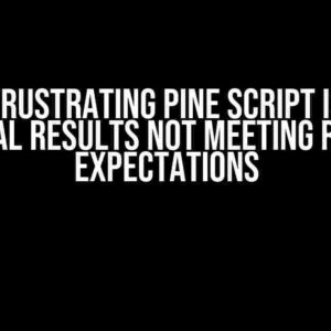 The Frustrating Pine Script Issue: Historical Results Not Meeting Real-Time Expectations