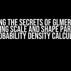 Unlocking the Secrets of GLMER Models: Extracting Scale and Shape Parameters for Probability Density Calculations